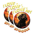 (3 Pack) Spoodle Decals - Dog Breed Sticker - Laptop Decal - Pet Lover - 3 Inches On Longest Side - Easy Peel & Apply - Made in USA - 3MCS2871