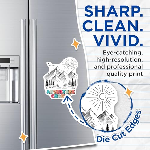 (2 Pack) Adventure Chasin Magnets - Mountain Nature Hiking Magnets - Outdoor Adventure Magnets - 5" On Longest Side - for Cars, Refrigerators, Toolboxes, Lockers - Made in USA BMCS3279
