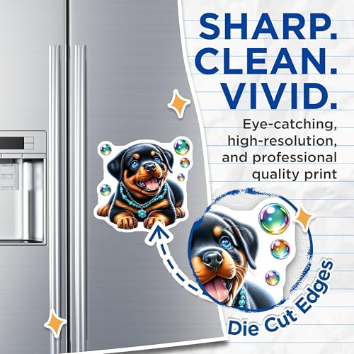 (2 Pack) Dog Lover Decor Magnet - Unique Canine Art Decorations for Home and Office - 5" On Longest Side - Sticks to Smooth Flat Surfaces - Made in USA - MAG9627