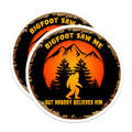 (2 Pack) Bigfoot Saw Me Magnets - Sasquatch Humor Decor - Cryptid Lover Fridge Magnet - 5 Inches On Longest Side - Thick Durable Magnet - Made in USA - MAG28721