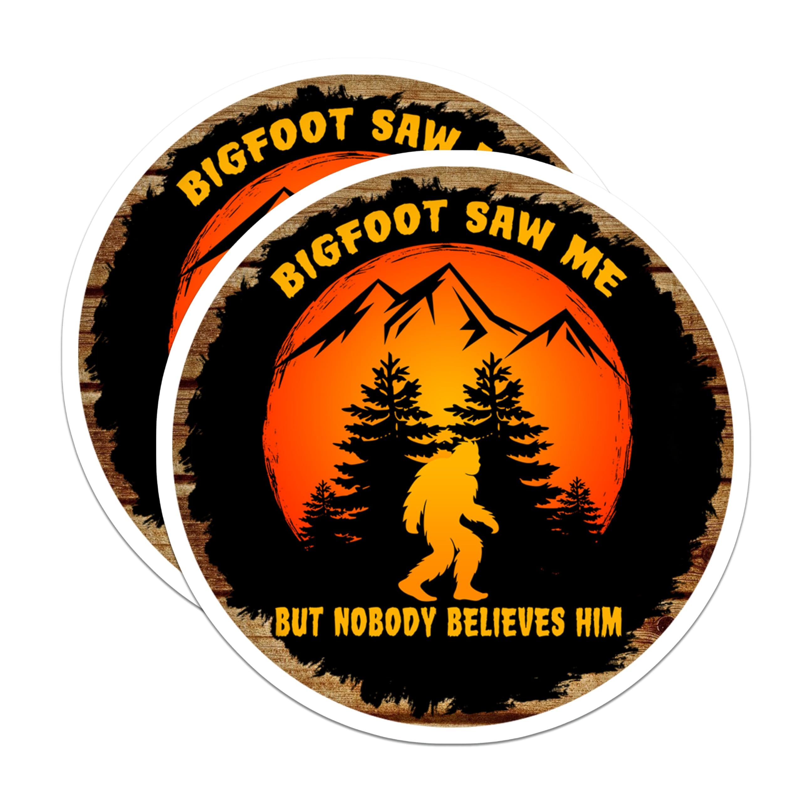 (2 Pack) Bigfoot Saw Me Magnets - Sasquatch Humor Decor - Cryptid Lover Fridge Magnet - 5 Inches On Longest Side - Thick Durable Magnet - Made in USA - MAG28721