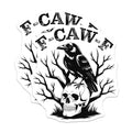 (2 Pack) Crow Skull Magnets - E Caw F - Gothic Refrigerator Decor - 5" On Longest Side - Premium Magnet - for Cars, Refrigerators, Toolboxes, Lockers - Made in USA - MAG14821