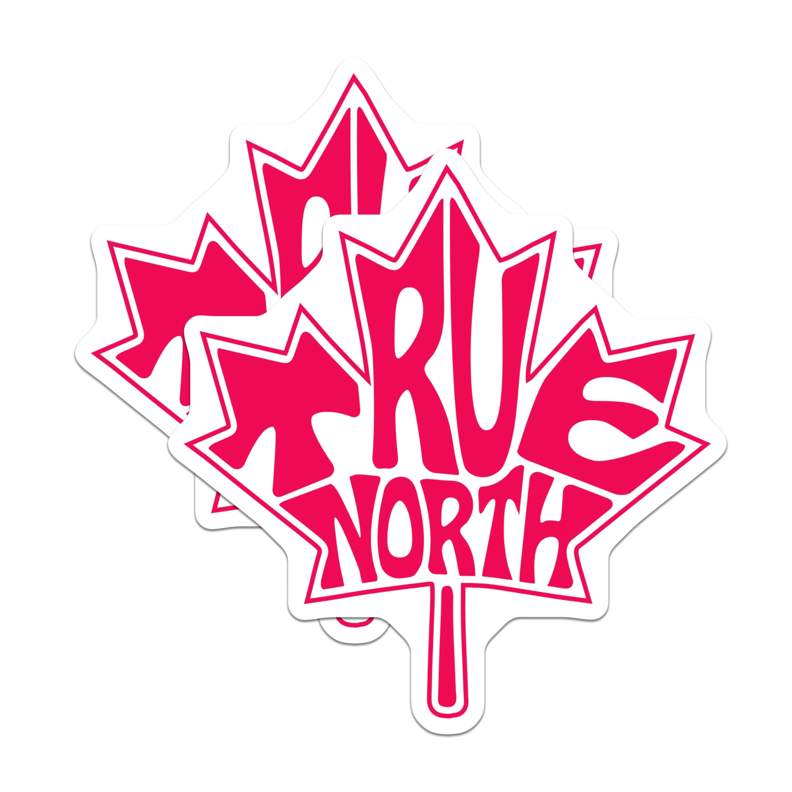(2 Pack) True North Magnets - Canada Pride Decor - Maple Leaf Fridge Magnets - 5" On Longest Side - Premium Magnet - for Cars, Refrigerators, Toolboxes, Lockers - Made in USA - MAG18568