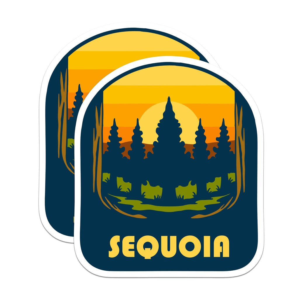 (2 Pack) Sequoia Magnets - National Park Decor - Nature Fridge Magnets - 5" On Longest Side - Premium Magnet - for Cars, Refrigerators, Toolboxes, Lockers - Made in USA - MAG17224
