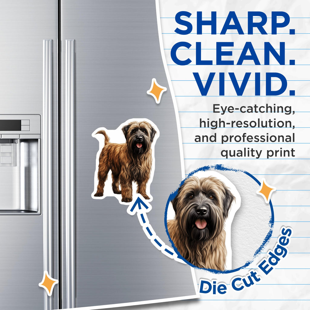 (2 Pack) Soft Coated Wheaten Terrier Magnets - Wheaten Terrier Dog Lover Decor - Pet Mom Dad Fridge Accessory - 5 Inches On Longest Side - Thick Durable Magnet - Made in USA - MAG26817