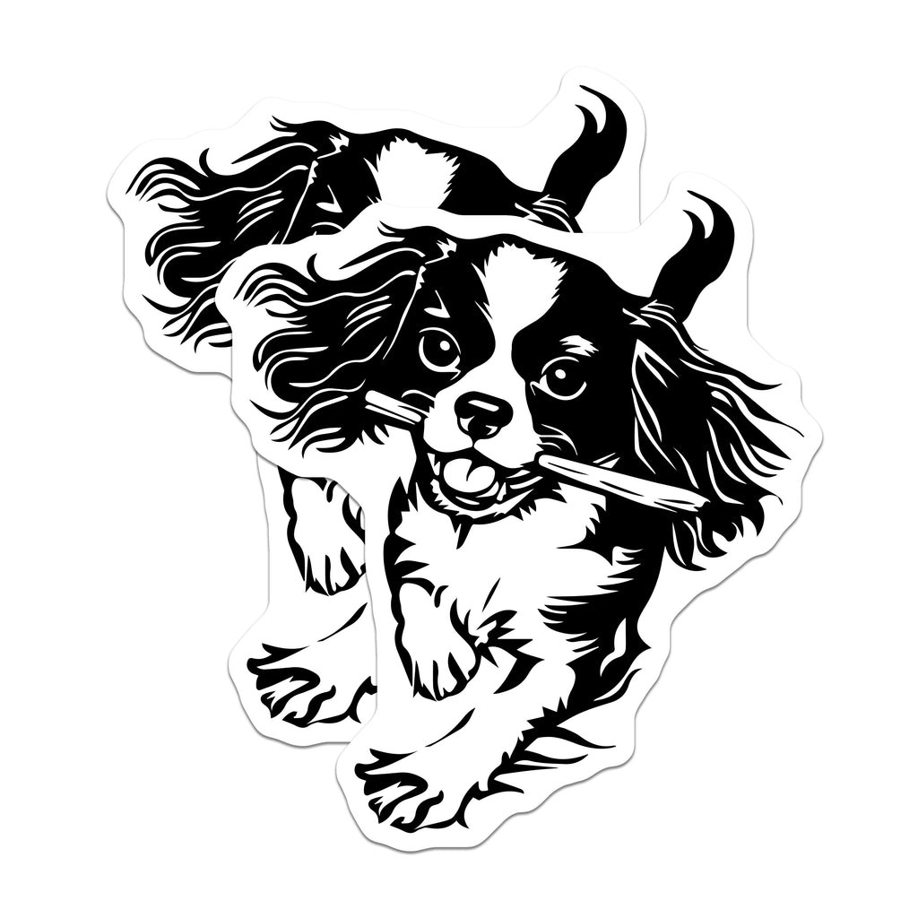 (2 Pack) Cavalier King Charles Spaniel Magnets - Happy Dog Art - Pet Owner Decor - Puppy Parent Accessory - 5 Inches On Longest Side - Thick Durable Magnet - Made in USA - MAG37484