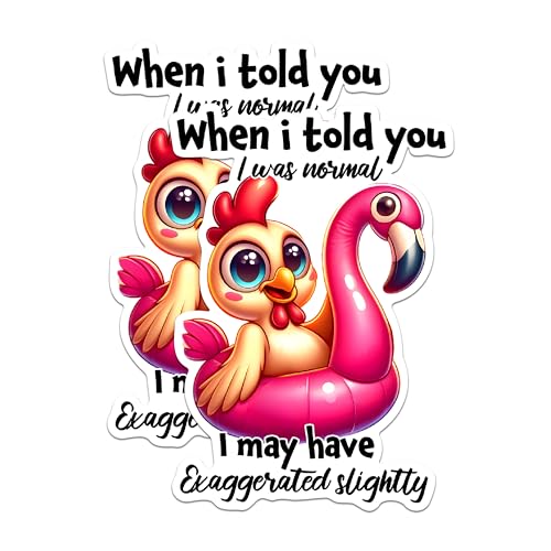 (2 Pack) Funny Chicken Flamingo Magnet - Quirky Animal Magnets - Humorous Kitchen Decor Magnets- 5" On Longest Side - for Fridges, Toolboxes, Cars - Made in USA - MAG2929