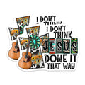 (2 Pack) Christian Faith Magnets - Western Country Quote Decor - Sarcastic Saying Kitchen Refrigerator - 5 Inches On Longest Side - Thick Durable Magnet - Made in USA - MAG24158