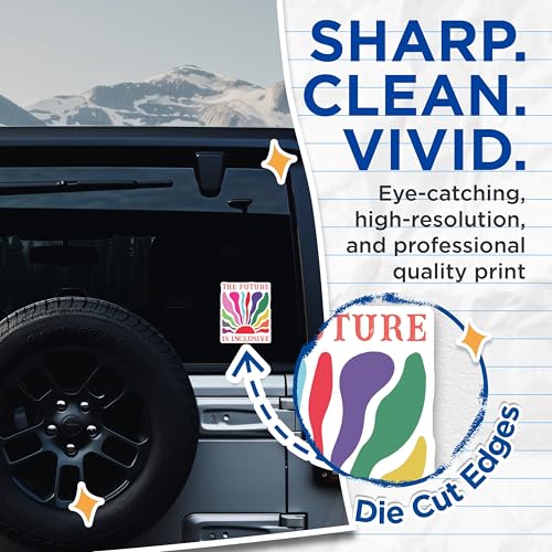 (2 Pack) The Future is Inclusive Stickers - Motivational Stickers - Inspirational Stickers for Laptops and Notebooks - 5" On Longest Side - Sticks to Smooth Flat Surfaces - Made in USA - BMCS6608