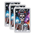 (3 Pack) Sugar Skull Decals - Day of The Dead - Laptop Decal - 3 Inches On Longest Side - Easy Peel & Apply - Made in USA - 3MCS4210