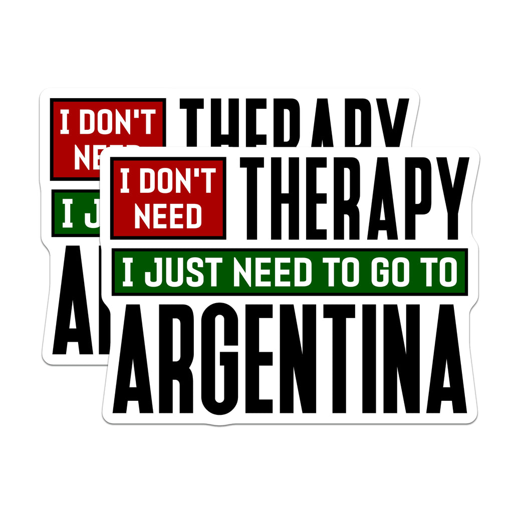 (2 Pack) Argentina Travel Magnets - Funny Vacation Fridge Magnets - Therapy Humor Statement Piece - 5 Inches On Longest Side - Thick Durable Magnet - Made in USA - MAG36541