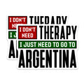 (2 Pack) Argentina Travel Magnets - Funny Vacation Fridge Magnets - Therapy Humor Statement Piece - 5 Inches On Longest Side - Thick Durable Magnet - Made in USA - MAG36541