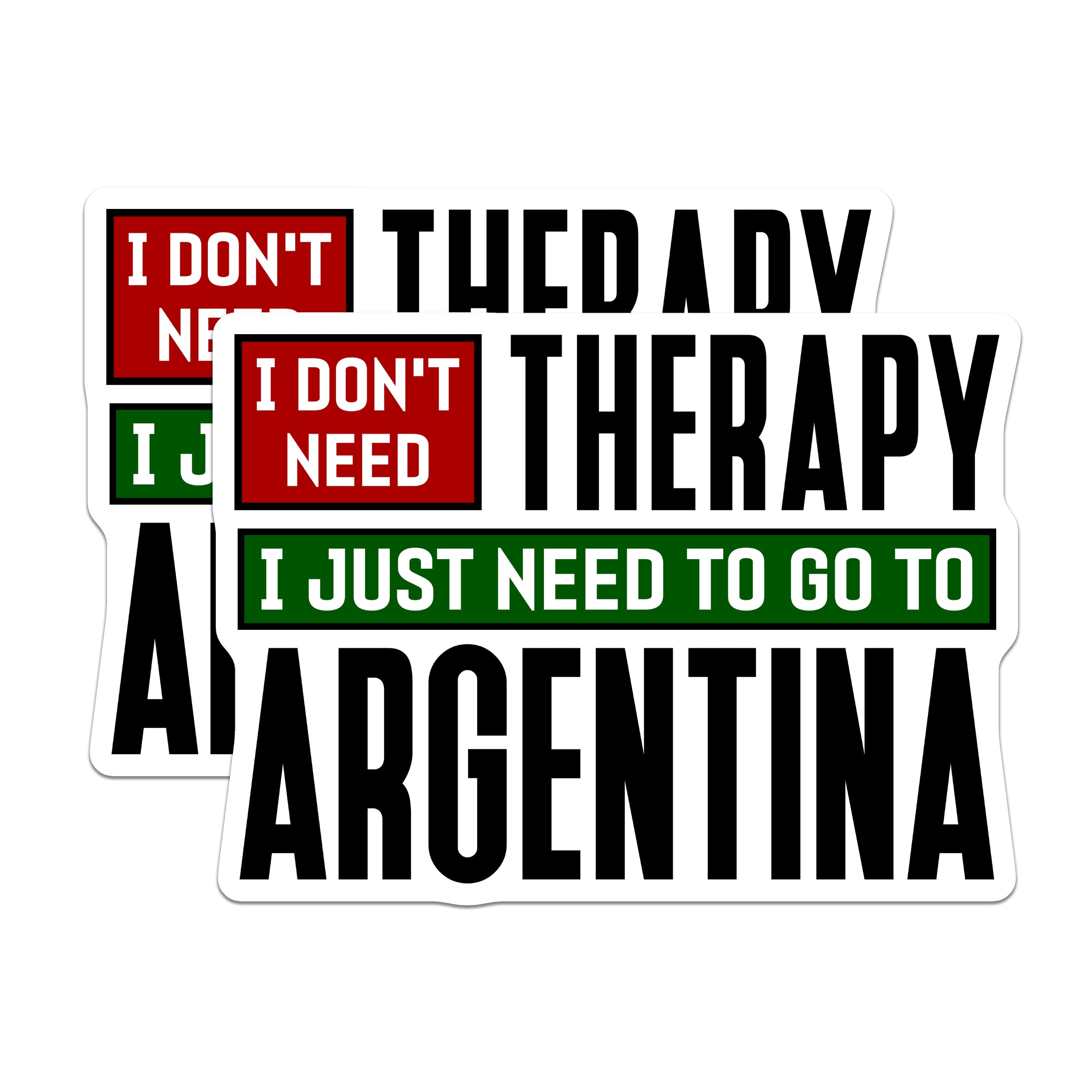 (2 Pack) Argentina Travel Magnets - Funny Vacation Fridge Magnets - Therapy Humor Statement Piece - 5 Inches On Longest Side - Thick Durable Magnet - Made in USA - MAG36541
