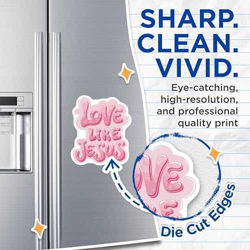 (2 Pack) Love Like Jesus Magnets Magnets - 5" On Longest Side - Made in USA - Sticks to Refrigerators & Metal Surfaces - MAG8949