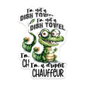 (2 Pack) Droplet Chauffeur Magnets - Funny Alligator Fridge Humor - Cute Crocodile Animal Lover Decor - 5 Inches On Longest Side - Thick Durable Magnet - Made in USA - MAG37285