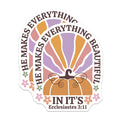 (2 Pack) Scripture Stickers - Fall Pumpkin Stickers - Christian Stickers Decals- 5" On Longest Side - Sticks to Smooth Flat Surfaces - Made in USA - BMCS16656