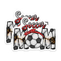 (2 Pack) Soccer Mom Magnets - Leopard Print Sports Mom - Game Day Team Fan Decor - 5 Inches On Longest Side - Thick Durable Magnet - Made in USA - MAG29215