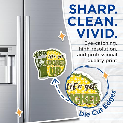 (2 Pack) St. Patrick's Day Magnets Magnets - Let's Get Lucked Up - 5" On Longest Side - Made in USA - Sticks to Refrigerators & Metal Surfaces - MAG8397