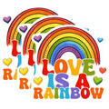 (3 Pack) Love is A Rainbow Decals - Pride Rainbow Stickers - Colorful Heart Decal - 3 Inches On Longest Side - Easy Peel & Apply - Made in USA - 3MCS7056