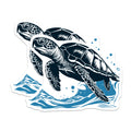 (2 Pack) Sea Turtle Magnets - Ocean Animal Art - Marine Life Fridge Decor - Beach House Vibe - Coastal Theme Accessory - 5 Inches On Longest Side - Thick Durable Magnet - Made in USA - MAG38989