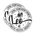 (2 Pack) Leo Zodiac Sign Stickers - Astrological Leo - Horoscope Star Sign - Zodiac Enthusiast - Leo Pride - 5" On Longest Side - Sticks to Smooth Flat Surfaces - Made in USA - BMCS5139