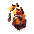 (2 Pack) Fox in Forest Magnets - Wildlife Art - Nature Lover Kitchen Decor - 5" On Longest Side - Premium Magnet - for Cars, Refrigerators, Toolboxes, Lockers - Made in USA - MAG16401