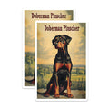 (2 Pack) Doberman Pinscher Magnets - Dog Breed Art - Pet Lover Decor - Animal Collectible - 5 Inches On Longest Side - Thick Durable Magnet - Made in USA - MAG21091