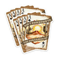 (2 Pack) Ain't Goin Down Til The Sun Comes Up Stickers - Poker Hand Decal - Western Desert Art - 5" On Longest Side - Sticks to Smooth Flat Surfaces - Made in USA - BMCS9053