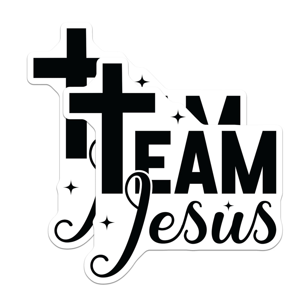 (2 Pack) Team Jesus Magnets - Christian Faith Refrigerator Decor - Religious Car Locker Decoration - 5 Inches On Longest Side - Thick Durable Magnet - Made in USA - MAG27535
