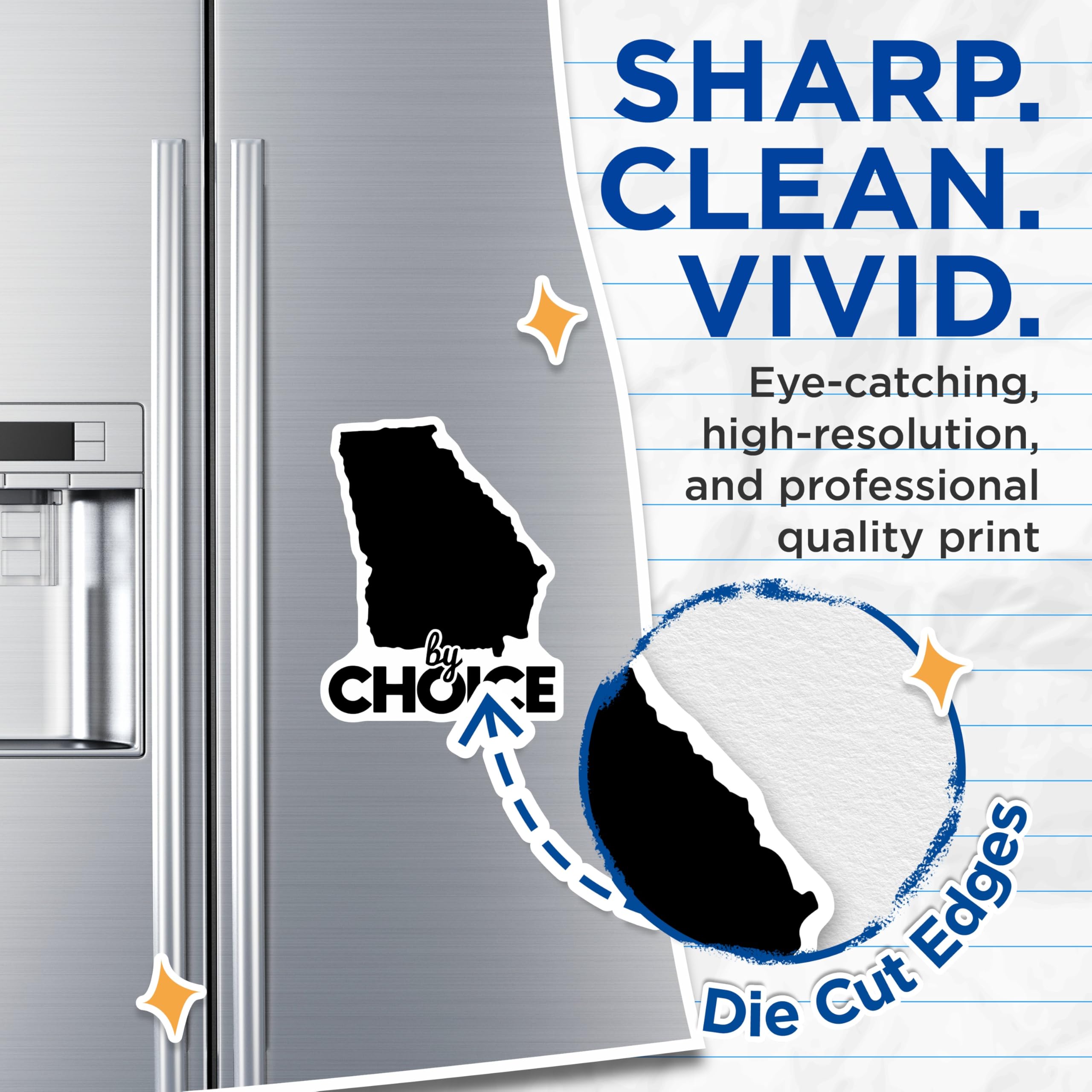 (2 Pack) Georgia State Magnets - by Choice - Refrigerator Magnets - 5" On Longest Side - Premium Magnet - for Cars, Refrigerators, Toolboxes, Lockers - Made in USA - MAG17738