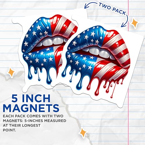 (2 Pack) Dripping Art Magnet - 5" On Longest Side - Sticks to Smooth Flat Surfaces - Made in USA - MAG9824