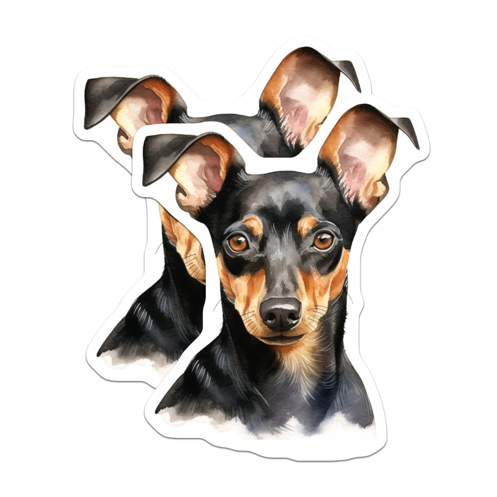 (2 Pack) Miniature Pinscher Magnets - Min Pin Dog Lover Decor - Pet Parent Kitchen Magnets - 5 Inches On Longest Side - Thick Durable Magnet - Made in USA - MAG25500