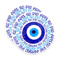 (2 Pack) Evil Eye Magnets - No Bad Vibes Amulet - Positive Energy Spiritual Decor - 5 Inches On Longest Side - Thick Durable Magnet - Made in USA - MAG20575