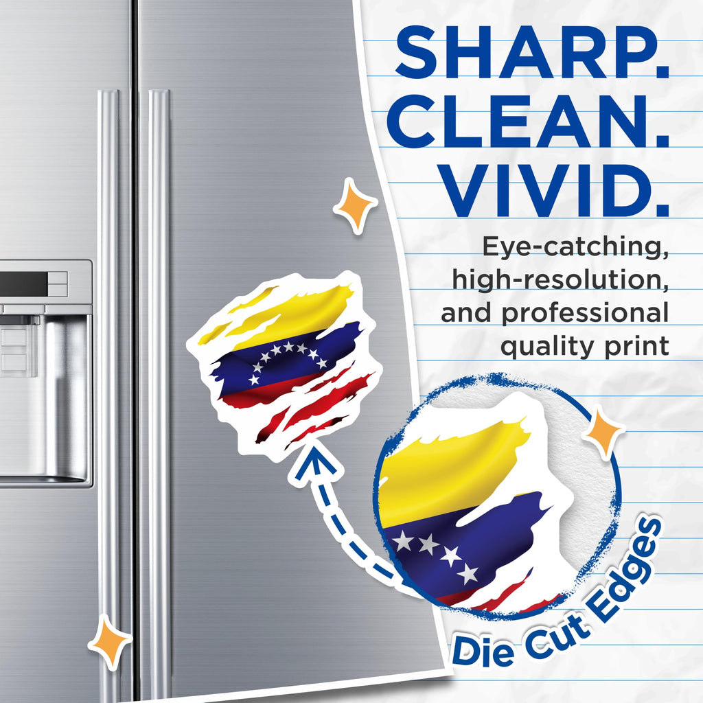 (2 Pack) Venezuela Flag Magnets - Venezuelan Pride - Fridge Magnets - 5" On Longest Side - Premium Magnet - for Cars, Refrigerators, Toolboxes, Lockers - Made in USA - MAG17910