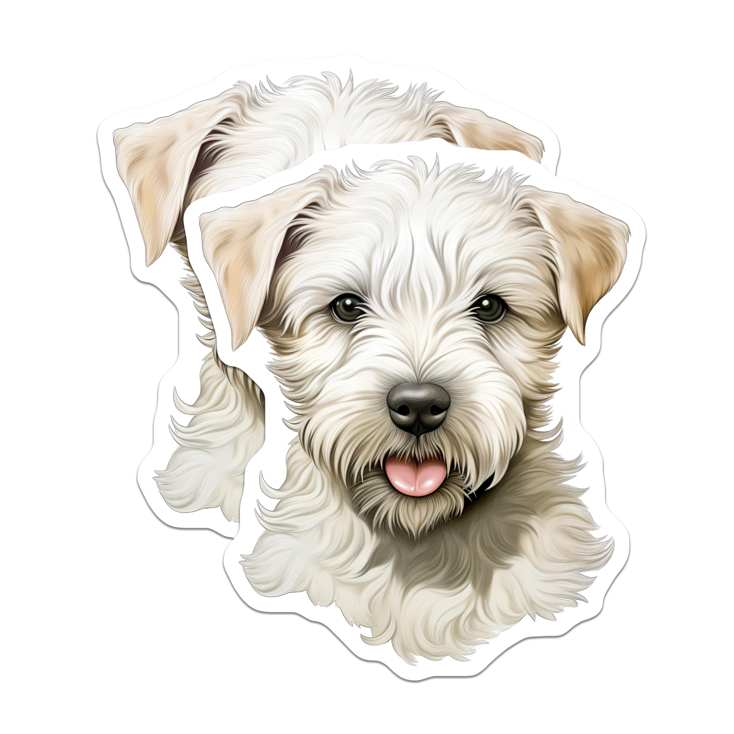 (2 Pack) Westie Dog Magnets - Cute White Terrier Puppy Decor - Animal Lover Pet Owner Accessories - 5 Inches On Longest Side - Thick Durable Magnet - Made in USA - MAG25586