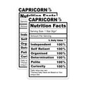 (2 Pack) Capricorn Nutrition Facts Magnets - Zodiac Sign Decor - Astrology Lover Items - 5" On Longest Side - Premium Magnet - for Cars, Refrigerators, Toolboxes, Lockers - Made in USA - MAG16331
