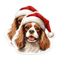 (2 Pack) Cavalier King Charles Spaniel Magnets - Christmas Dog Decor - Holiday Pet Owner Present - 5 Inches On Longest Side - Thick Durable Magnet - Made in USA - MAG25758