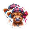 (2 Pack) Highland Cow Magnets - Cute Baby Calf Fridge Decor - Whimsical Farm Animal Kitchen Art for Home - 5 Inches On Longest Side - Thick Durable Magnet - Made in USA - MAG38143