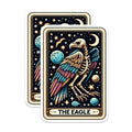 (2 Pack) Eagle Vulture Skeleton Magnets - Mystical Tarot Card Art - Celestial Bird Bone Design - Spiritual Witchy Decor - 5 Inches On Longest Side - Thick Durable Magnet - Made in USA - MAG21018