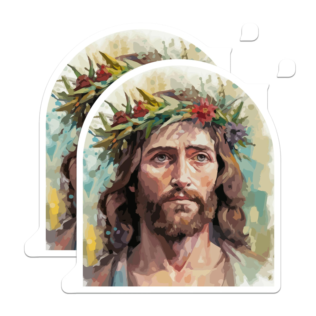 (2 Pack) Jesus Christ Magnets - Christian Religious Art - Spiritual Home Decor for Believers - 5 Inches On Longest Side - Thick Durable Magnet - Made in USA - MAG26149