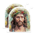 (2 Pack) Jesus Christ Magnets - Christian Religious Art - Spiritual Home Decor for Believers - 5 Inches On Longest Side - Thick Durable Magnet - Made in USA - MAG26149