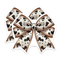 (2 Pack) Cow Print Bow Magnets - Animal Design - Fridge Decor - Cute Kitchen Accessories - Decorative Magnets for Home - 5" On Longest Side - for Cars, Fridges, Toolboxes - Made in USA - MAG6986