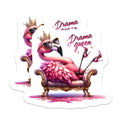(2 Pack) Drama Queen Flamingo Magnets - Sassy Bird Art - Humorous Refrigerator Decor - 5 Inches On Longest Side - Thick Durable Magnet - Made in USA - MAG22330
