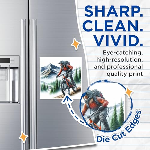 (2 Packs) Mountain Biking Riding in The Mountains Magnets - Mountain Biking Magnets - 5 Inches On Longest Side - Premium Magnet - for Fridges, Toolboxes, Cars - Made in USA - MAG2497