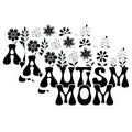 (3 Pack) Autism Mom Decals - Floral Awareness Decal - Neurodiversity Support Decals - 3 Inches On Longest Side - Easy Peel & Apply - Made in USA - 3MCS6893