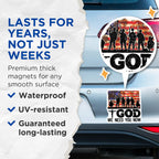 (2 Pack) God We Need You Now Magnets - Patriotic Soldier Silhouette - 5" On Longest Side - for Cars, Fridges, Toolboxes - Made in USA - MAG5613