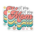 (2 Pack) Hot Mess Mom Magnets Magnets - Fun Retro Decal - Mother's Pride Sticker - 5" On Longest Side - Made in USA - Sticks to Refrigerators & Metal Surfaces - MAG8886