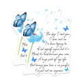 (2 Pack) Bereavement Quote Stickers - Blue Butterfly Stickers - Dandelion Stickers - 5" On Longest Side - Sticks to Smooth Flat Surfaces - Made in USA - BMCS6140