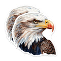 (2 Pack) Bald Eagle Head Magnets - American Wildlife Decor - Patriotic USA Symbol - Refrigerator Accessory - 5 Inches On Longest Side - Thick Durable Magnet - Made in USA - MAG39570