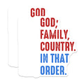 (2 Pack) God Family Country Magnets - Patriotic Statement Decor - Conservative Values Display - 5 Inches On Longest Side - Thick Durable Magnet - Made in USA - MAG30433